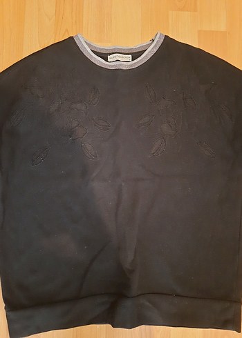 Siyah kadın Uzun Kollu Sweatshirt - Görsel 4