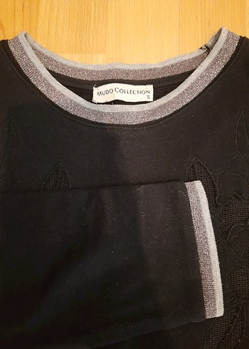 Siyah kadın Uzun Kollu Sweatshirt - Görsel 2