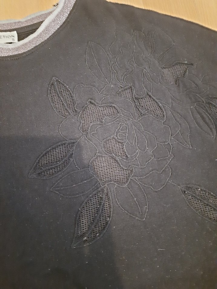 Siyah kadın Uzun Kollu Sweatshirt - Görsel 5