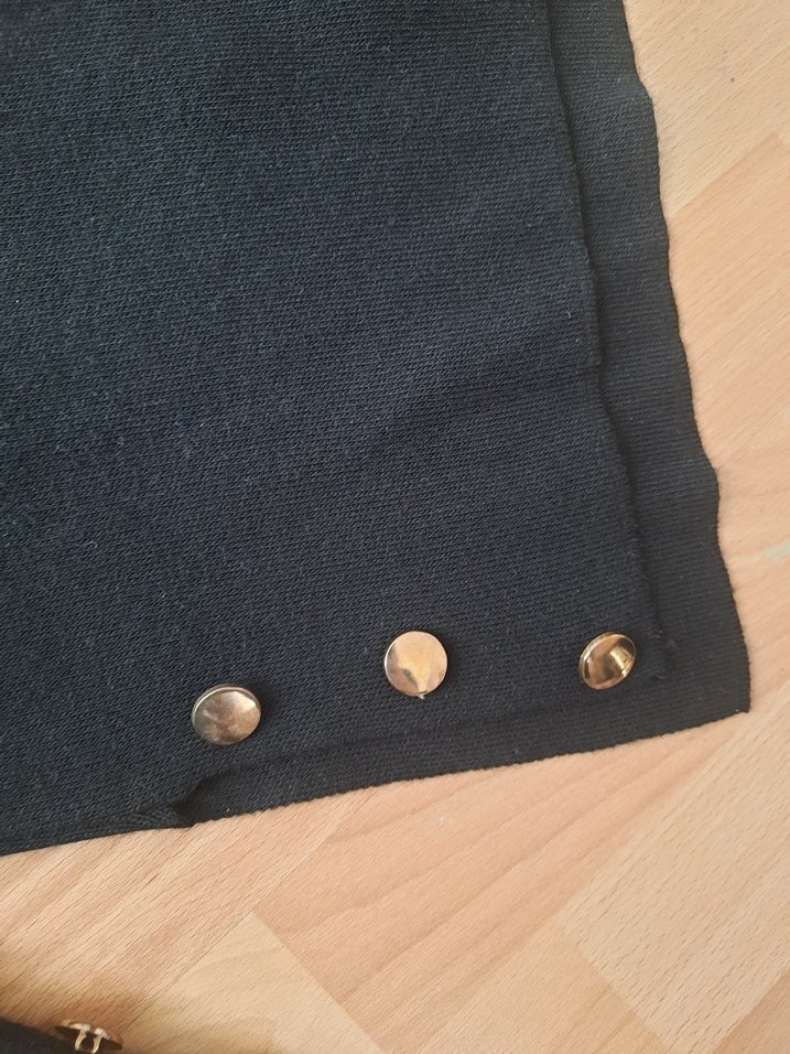 Düğmeli Siyah Kadın Sweatshirt - Görsel 2