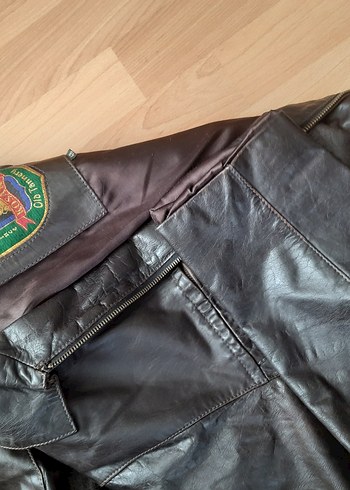 Kahverengi deri Biker Ceket - Görsel 5