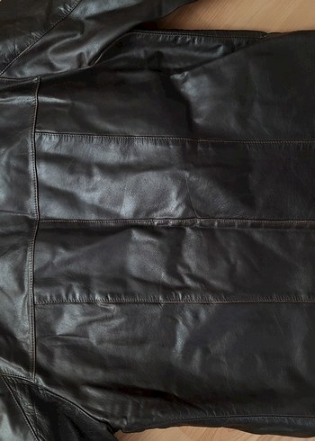 Kahverengi deri Biker Ceket - Görsel 4