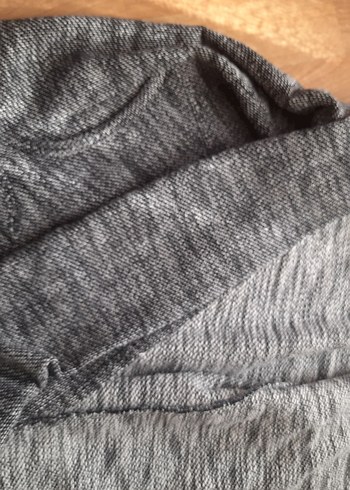 Gri Yüksek Yakalı Hamile Triko Hırka - Görsel 3