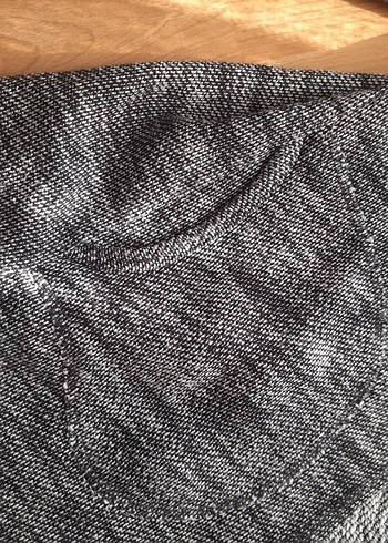 Gri Yüksek Yakalı Hamile Triko Hırka - Görsel 4