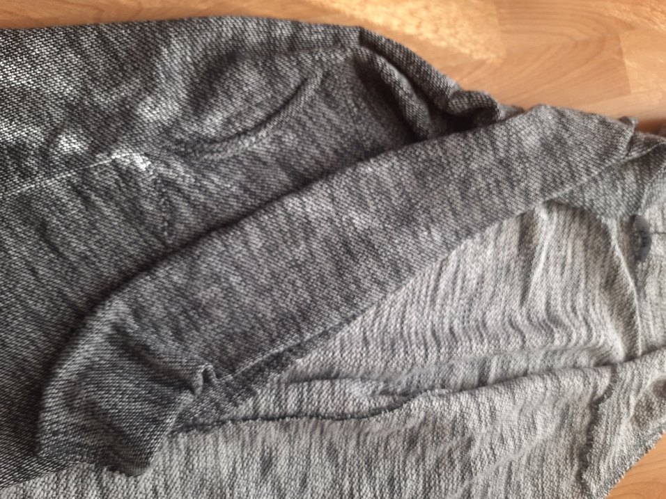 Gri Yüksek Yakalı Hamile Triko Hırka - Görsel 3