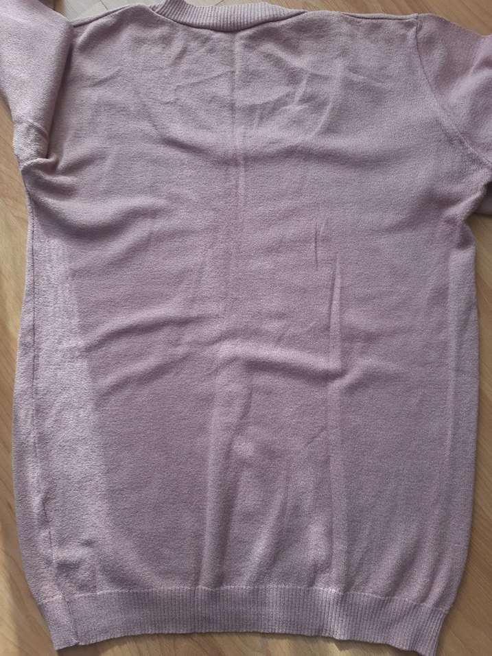 Kadın Gri Keten Uzun Kollu Bisiklet Yaka Kazak - Görsel 4