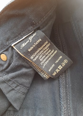 Siyah Fermuarlı Kadın Denim Pantolon - Görsel 2