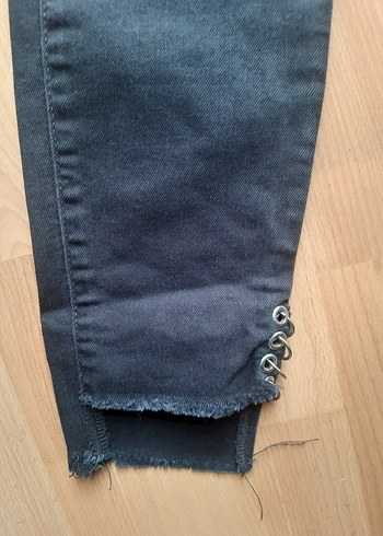 Siyah Fermuarlı Kadın Denim Pantolon - Görsel 4