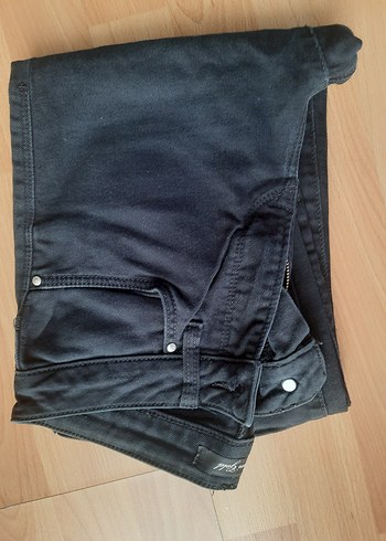 Siyah Fermuarlı Kadın Denim Pantolon - Görsel 8