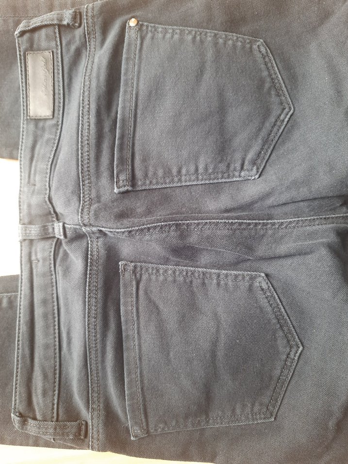 Siyah Fermuarlı Kadın Denim Pantolon - Görsel 5