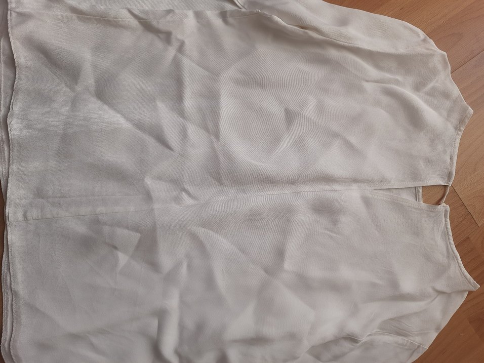 Beyaz Keten gömlek - Görsel 5