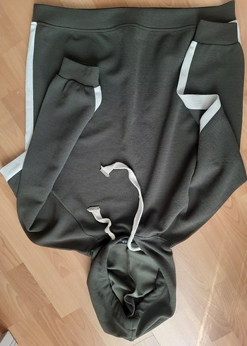 kadın haki eşofman sweat takım - Görsel 4