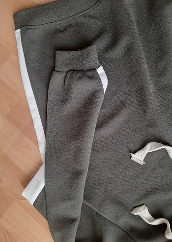 kadın haki eşofman sweat takım - Görsel 3