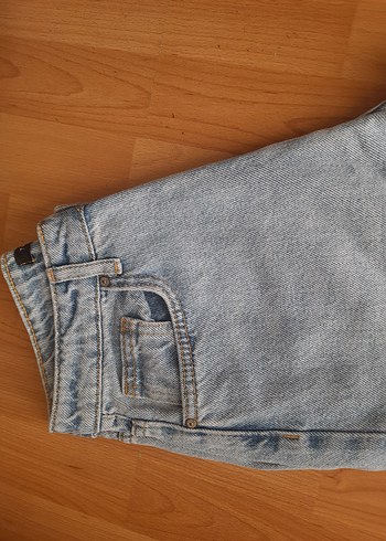 Gri Loose Fit Midi Denim Kadın Jean - Görsel 6