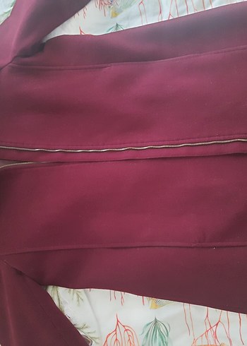 Fermuarlı Bordo Kaban - Görsel 4