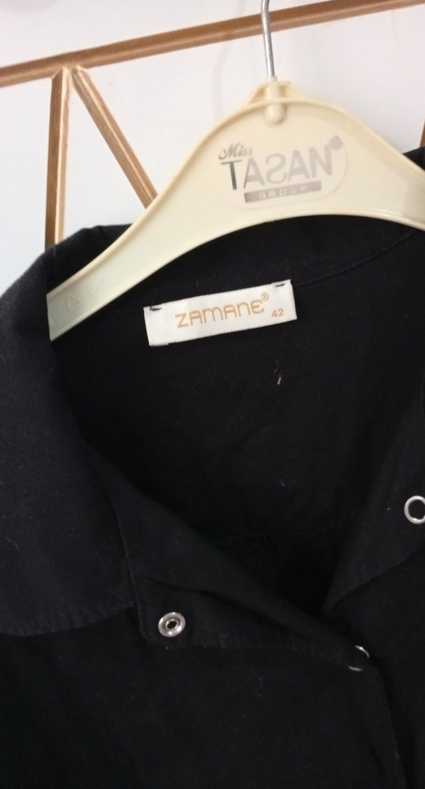 Nakış Detaylı Siyah Uzun Kollu Kadın Gömlek - Görsel 4