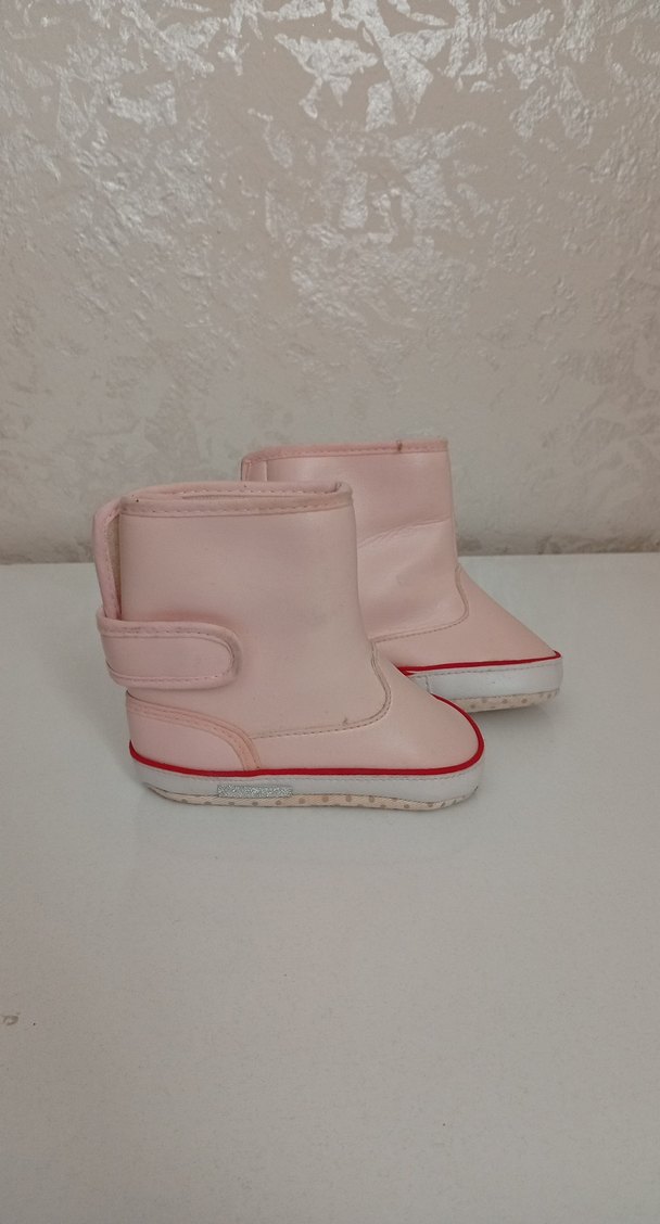 Kız Çocuk Pembe Lastik Bot, Cırtlı - Görsel 2