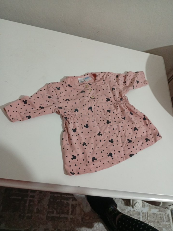 LCW Uzun Kollu Pembe Kız Çocuk Elbise - Görsel 3