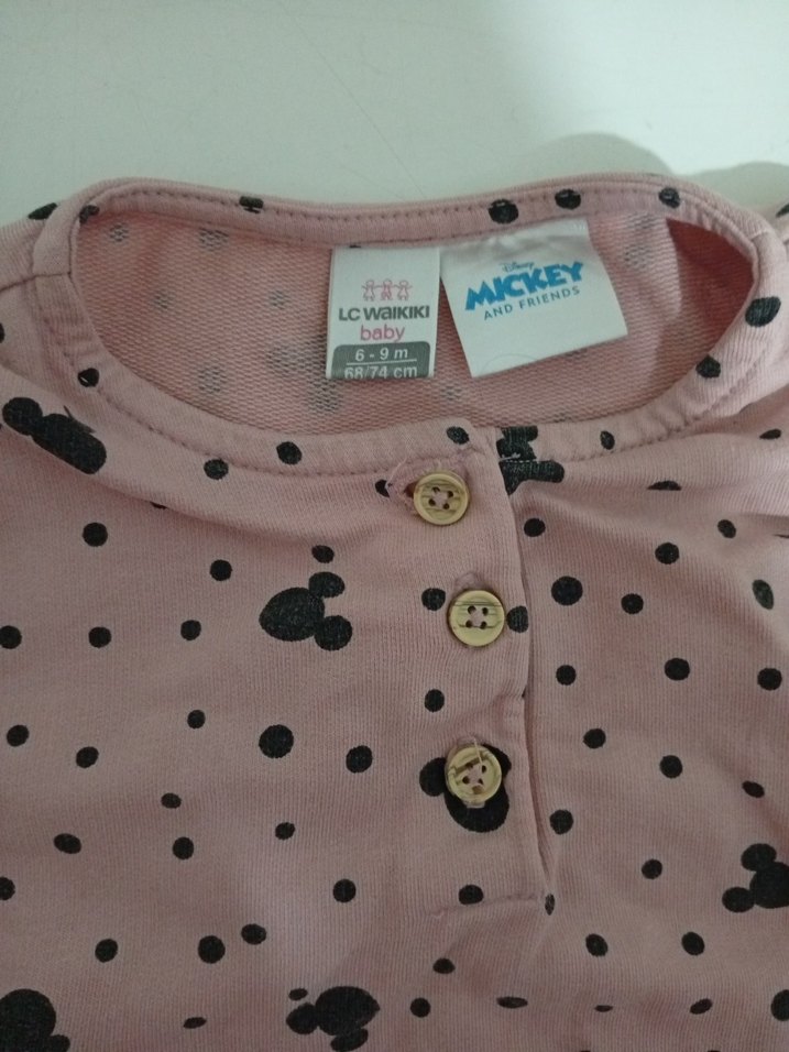 LCW Uzun Kollu Pembe Kız Çocuk Elbise - Görsel 2