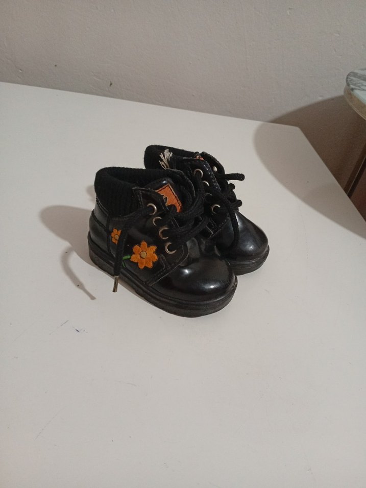 Kız Çocuk Siyah Nakışlı İlk Adım Botu - Görsel 3