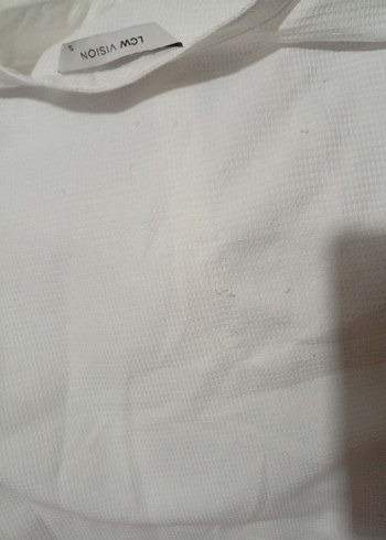 Düğmeli Beyaz Erkek Uzun Kollu Gömlek - Görsel 6