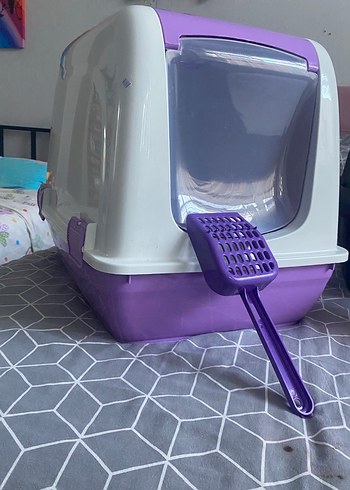 Mor ve Siyah Taşınabilir Evcil Hayvan Taşıyıcısı - Görsel 2