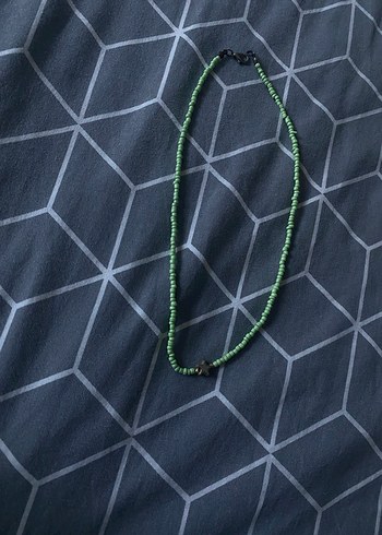 Yeşil Boncuklu Yıldızlı  Kolye - Görsel 2