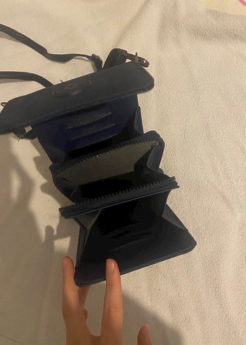 Siyah Süet Kadın Çapraz Çanta - Görsel 2