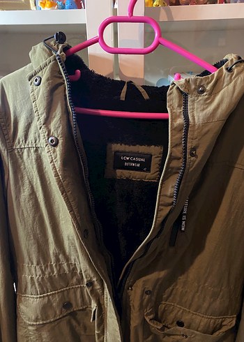 Düğmeli ve Fermuarlı Haki Kadın Ceket - Görsel 3