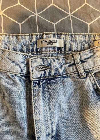 Gri Bol Kesim Midi Kadın Kot Pantolon - Görsel 2