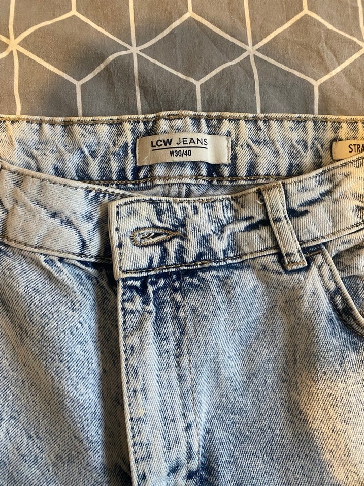 Gri Bol Kesim Midi Kadın Kot Pantolon - Görsel 2