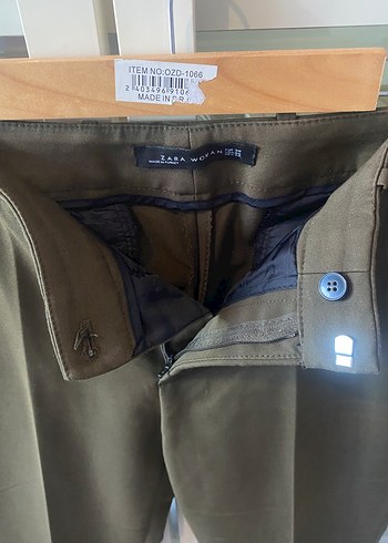 Kadın Koyu Haki Kumaş Pantolon - Görsel 2