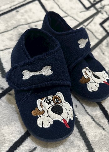 Erkek Çocuk Panduf Köpek Nakışlı - Görsel 3