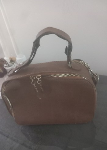 Kahverengi Deri Kadın Çanta - Görsel 2