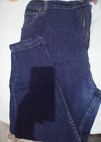 Kadın Mavi Denim Fermuarlı Dar Kesim Jean - Görsel 2