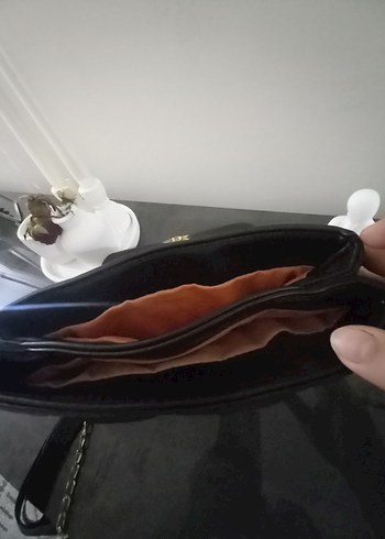 Klasik Siyah Deri Kadın Çanta - Görsel 4