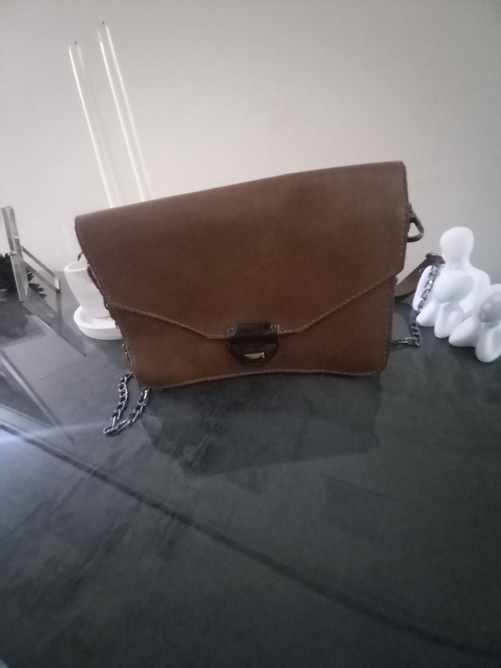 Siyah Deri Goth Tarzı Kadın Çanta - Görsel 2