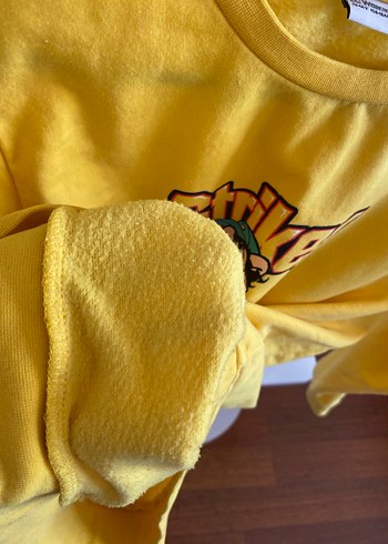 Sarı Baskılı çocuk Sweatshirt - Görsel 5