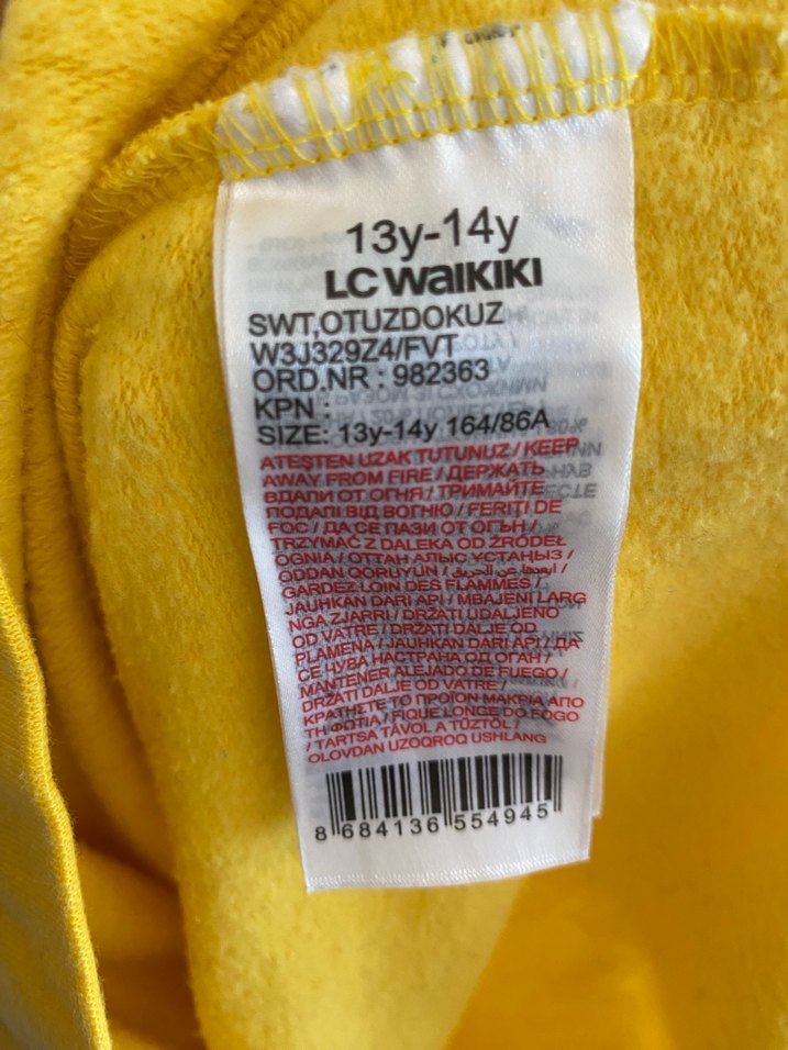 Sarı Baskılı çocuk Sweatshirt - Görsel 4