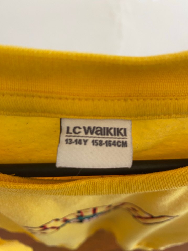 Sarı Baskılı çocuk Sweatshirt - Görsel 2