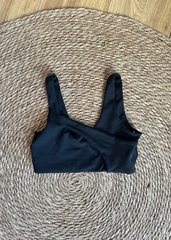 Siyah sporcu sütyeni  Crop Top - Görsel 2