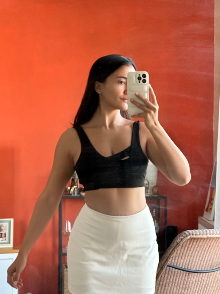 Siyah sporcu sütyeni  Crop Top - Görsel 3