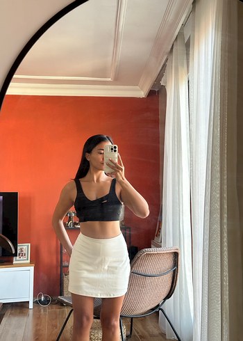 Beyaz tenisçi eteği (içi şortlu) - Görsel 2