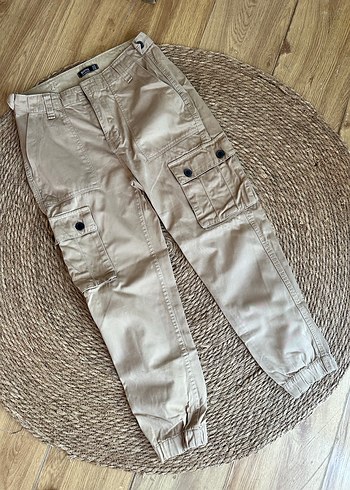 Camel Rengi Kadın kargoPantolon - Görsel 4