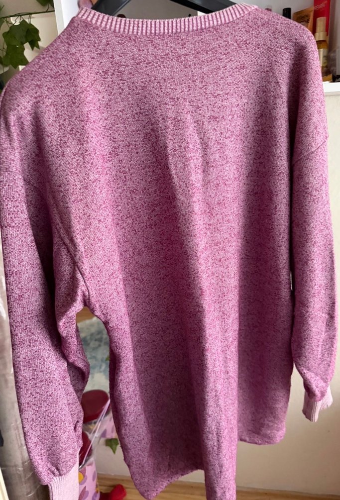 Mor Uzun Kollu Triko Kadın Kazak - Görsel 2
