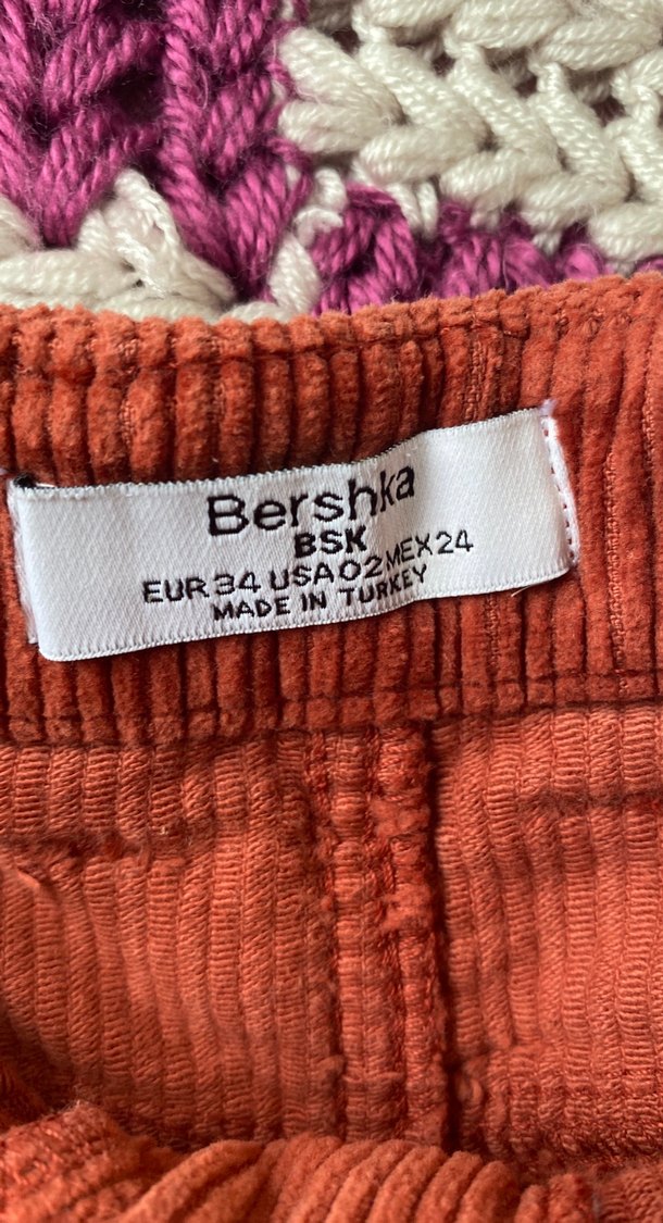 Kadın Turuncu Kısa Örme Şort - Görsel 2