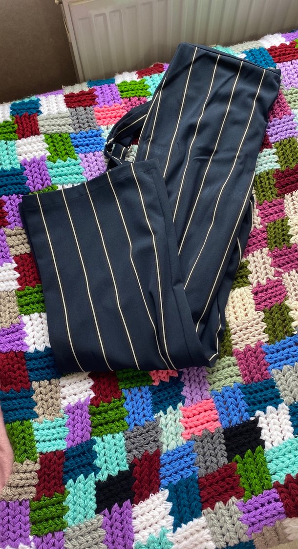 Çizgili Triko Kız Tulum - Görsel 2