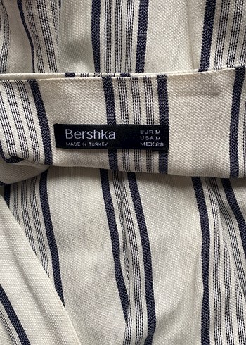 Düğmeli Çizgili Bohem Kadın Tulum - Görsel 3