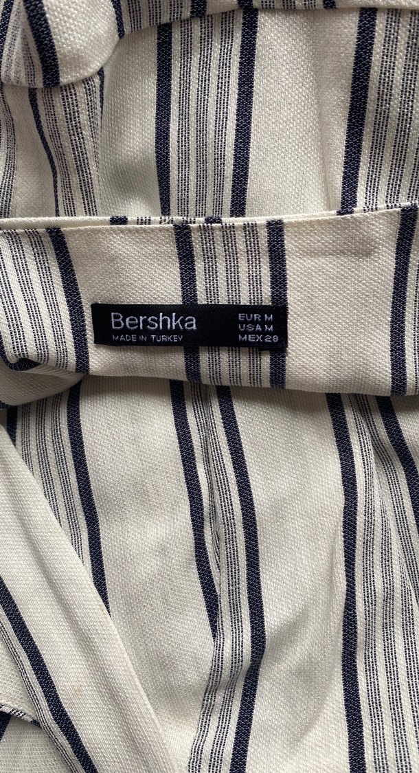 Düğmeli Çizgili Bohem Kadın Tulum - Görsel 3