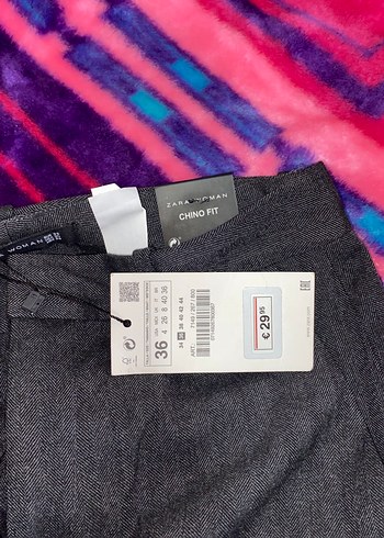 Gri Düğmeli Kadın Kumaş Pantolon - Görsel 4